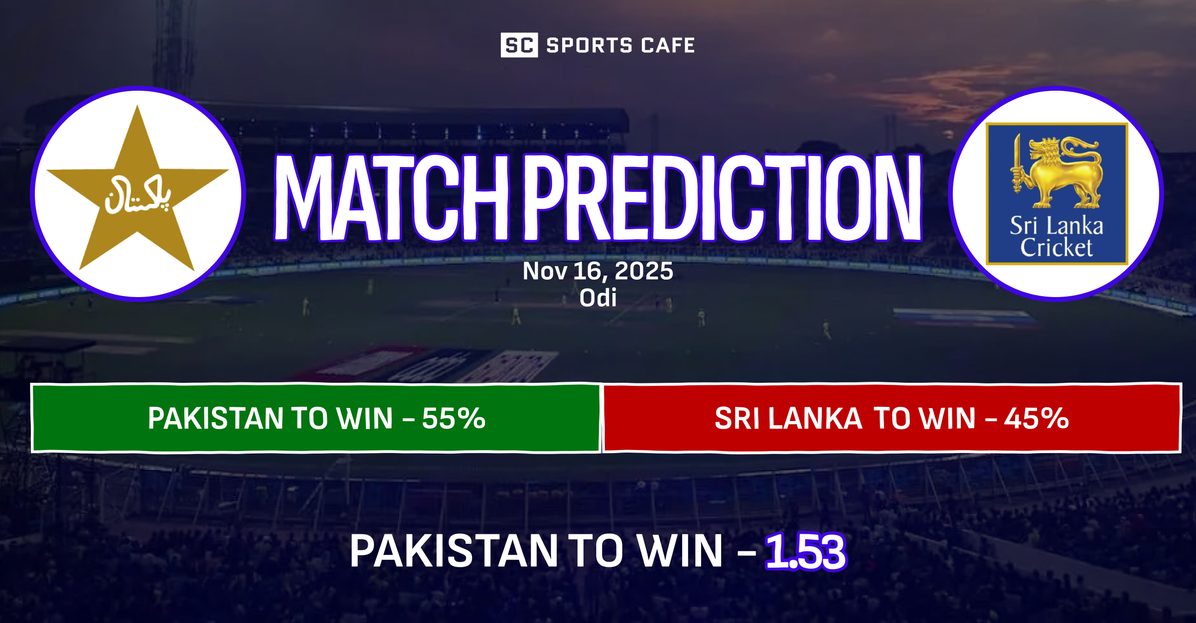 Pakistan vs Sri Lanka